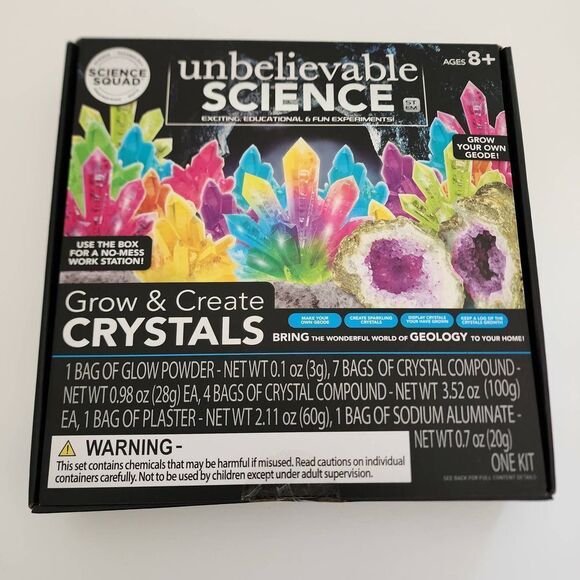 NEW Science Squad Unbelievable Science Grow & Create Crystals - Picture 2 of 2